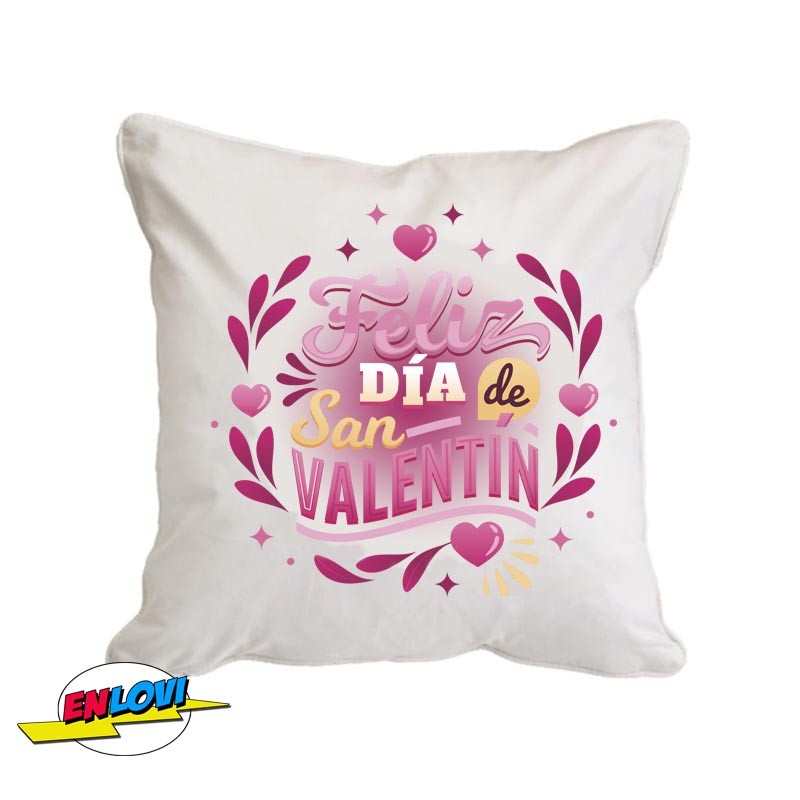 Cojín Feliz día de San Valentin