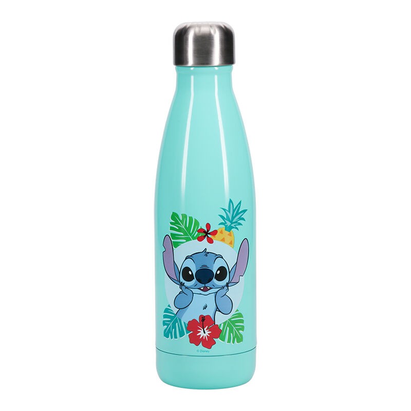 Disney-etiquetas impermeables de Lilo & Stitch para botella de