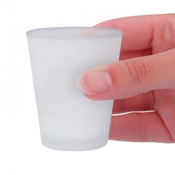 Vaso de chupito para personalizar de cristal esmerilado