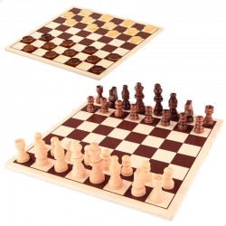 Juego ajedrez y damas madera