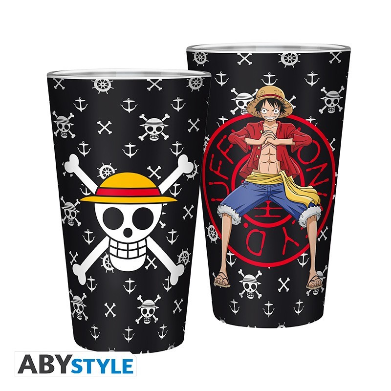 Vaso One Piece Doble Diseño Luffy Jolly Roger Oficial 400ml