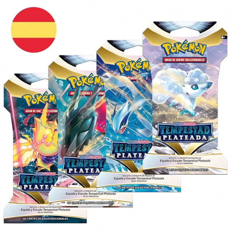 Sobres Pokémon Espada y Escudo Tempestad Plateada Español