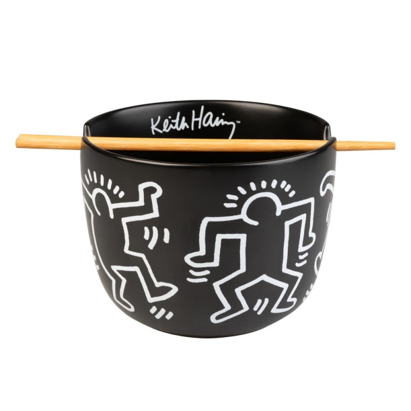 Bol de Ramen Keith Haring con palillos