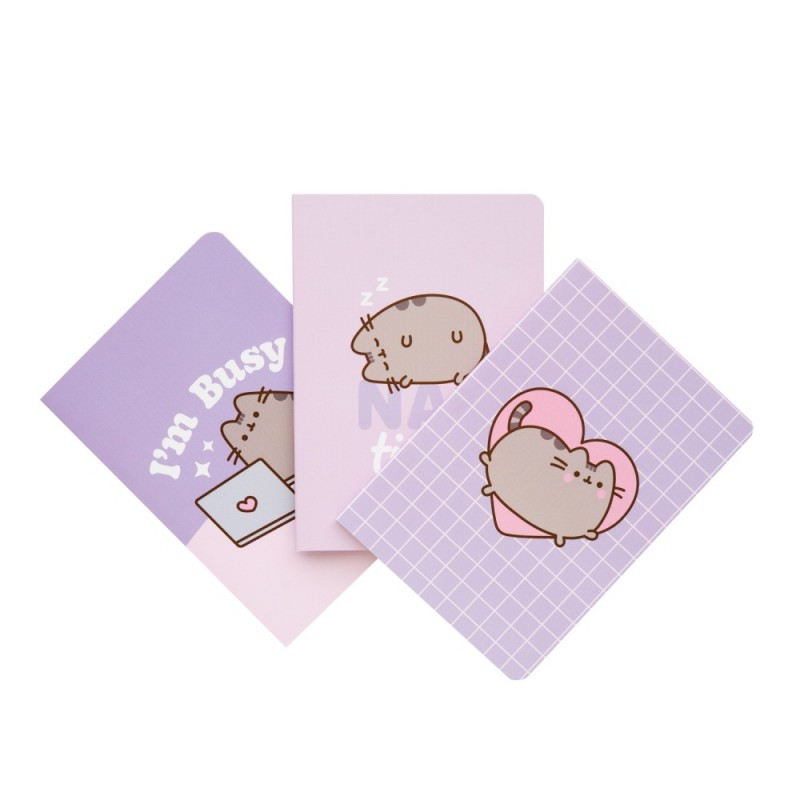 Pack 3 Cuadernos A6 Pusheen Moments – Papelería Cute