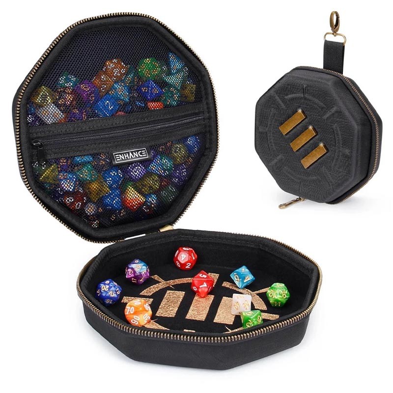 Estuche para Dados de Juegos de Mesa con Bandeja de Lanzamiento