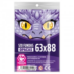 Fundas opacas Dragón Morado 63x88 para cartas TCG