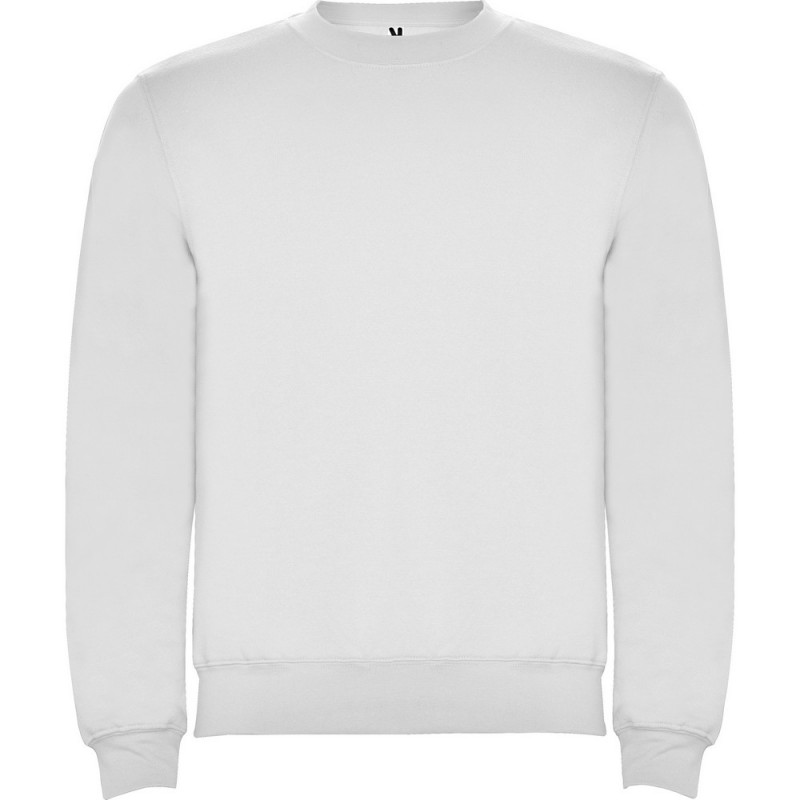 Sudadera blanca hombre unisex sin capucha