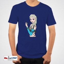 Camiseta Elsa Punk para niños color azul royal