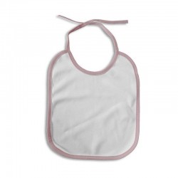 Babero de tela de color rosa personalizable